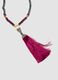 Red necklace with decorative tassel_1