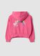 Felpa rosa in misto cotone con cappuccio e girocollo_1