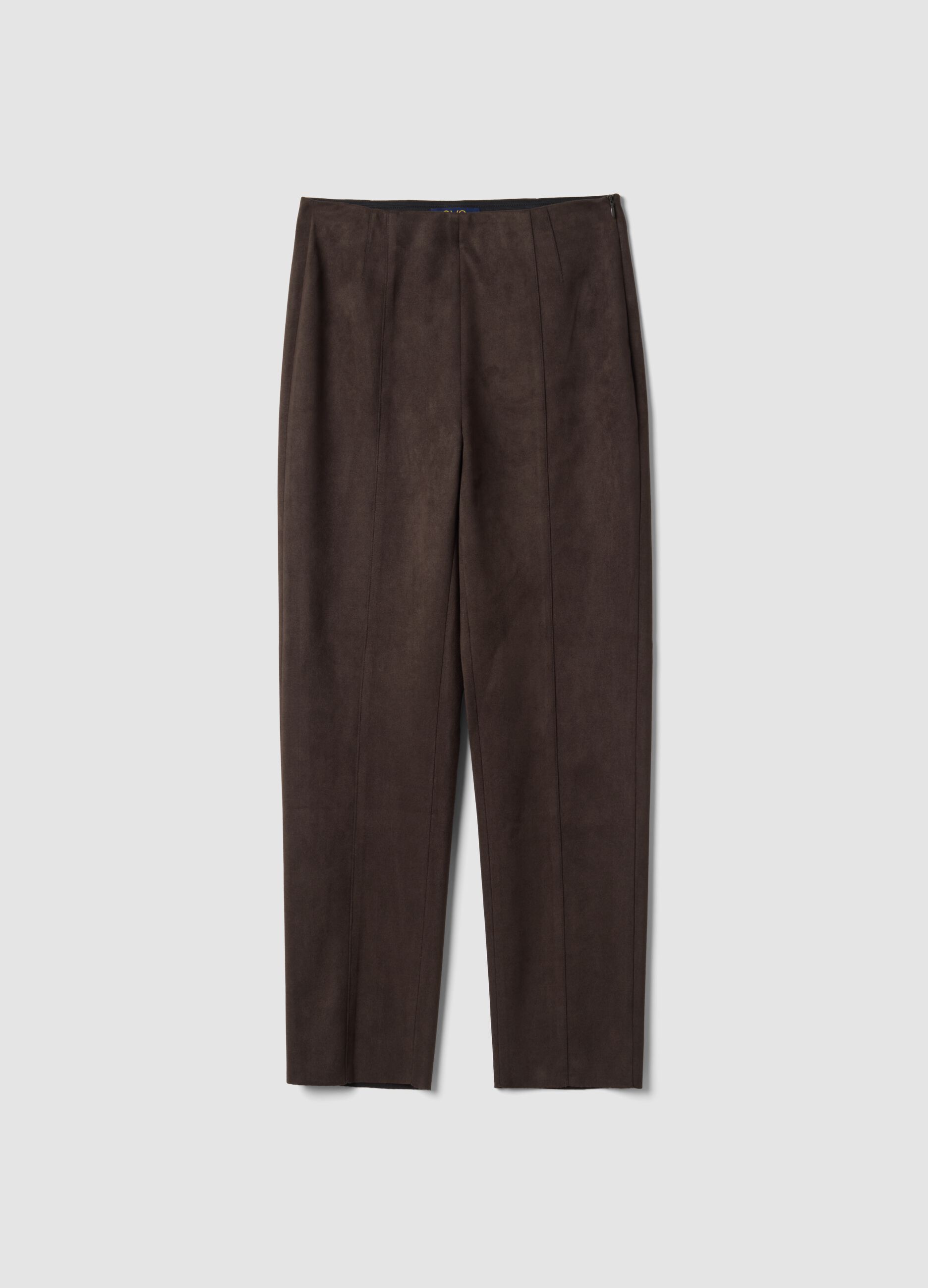 Leggings verdi in tessuto elasticizzato slim fit