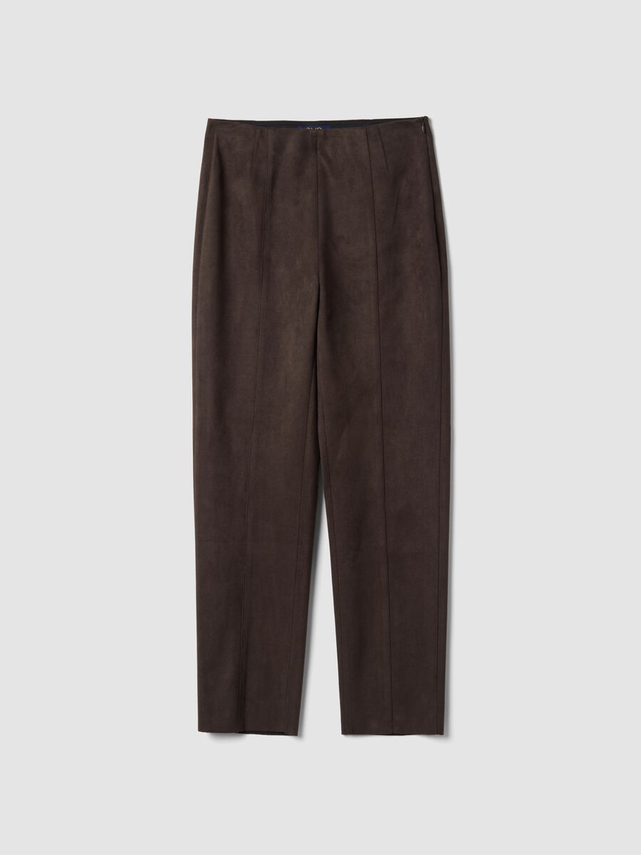 Leggings verdi in tessuto elasticizzato slim fit_4