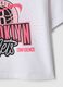 White stretch cotton girls' boxy fit Brooklyn T-shirt_3
