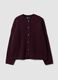 Red stretch-wool oversized cardigan_0