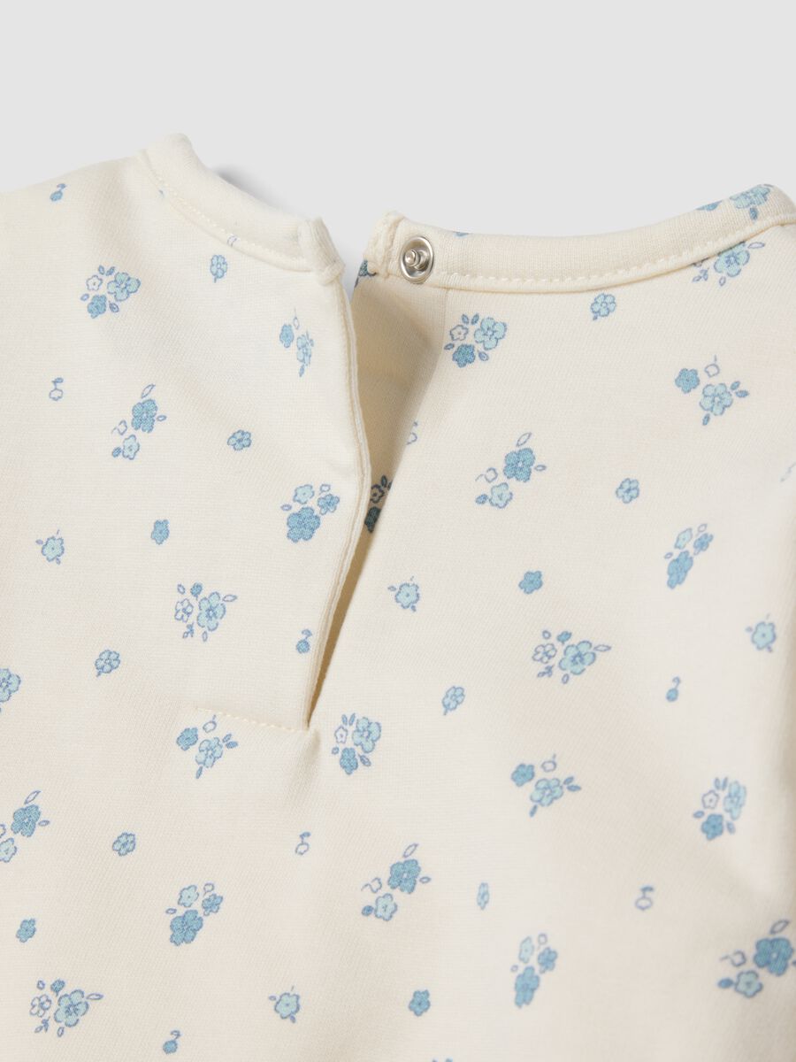 White organic cotton baby pyjamas with all-over print_3