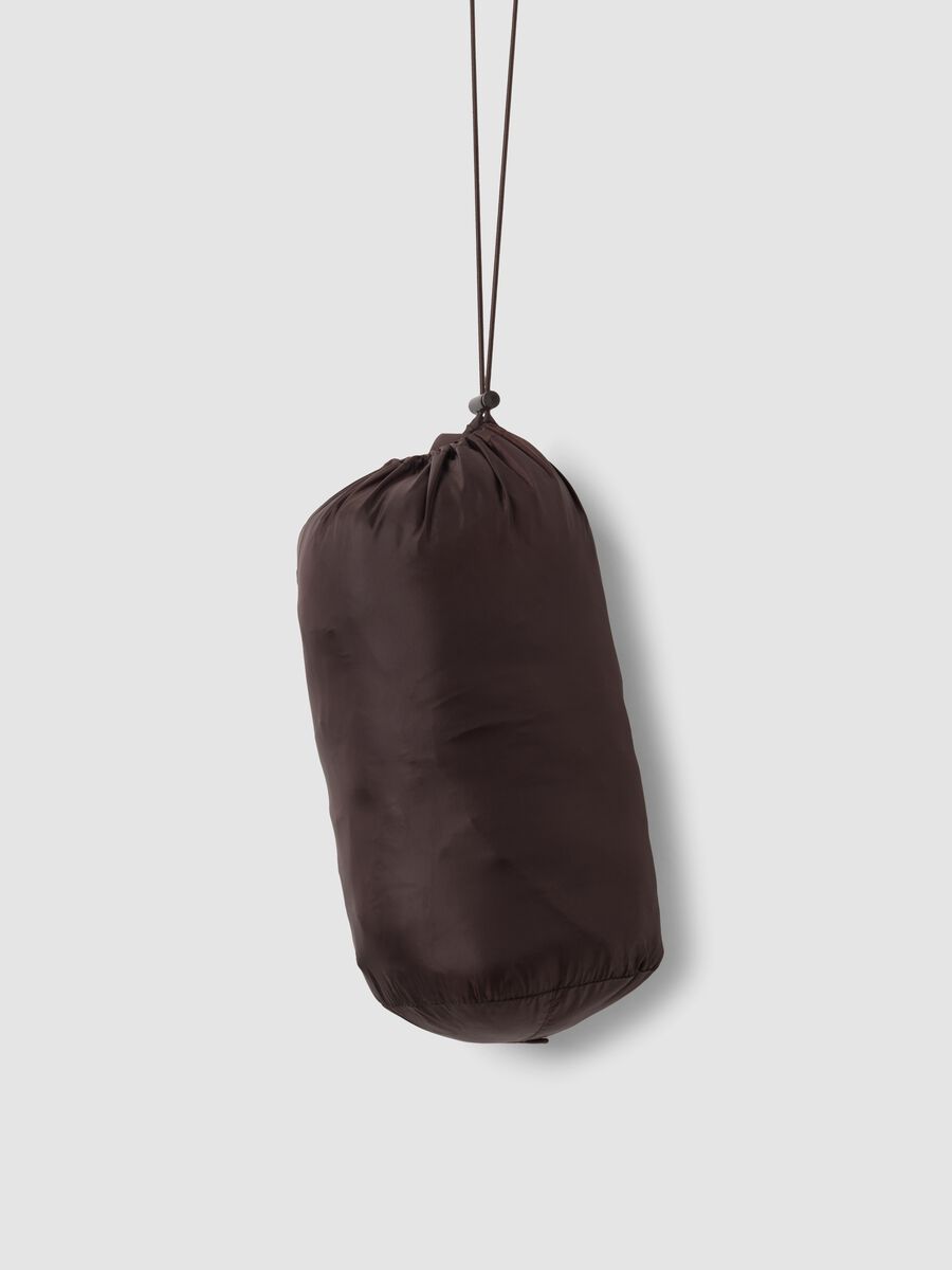 Brown Ultralight Quilted Jacket with Hood and Zip_3