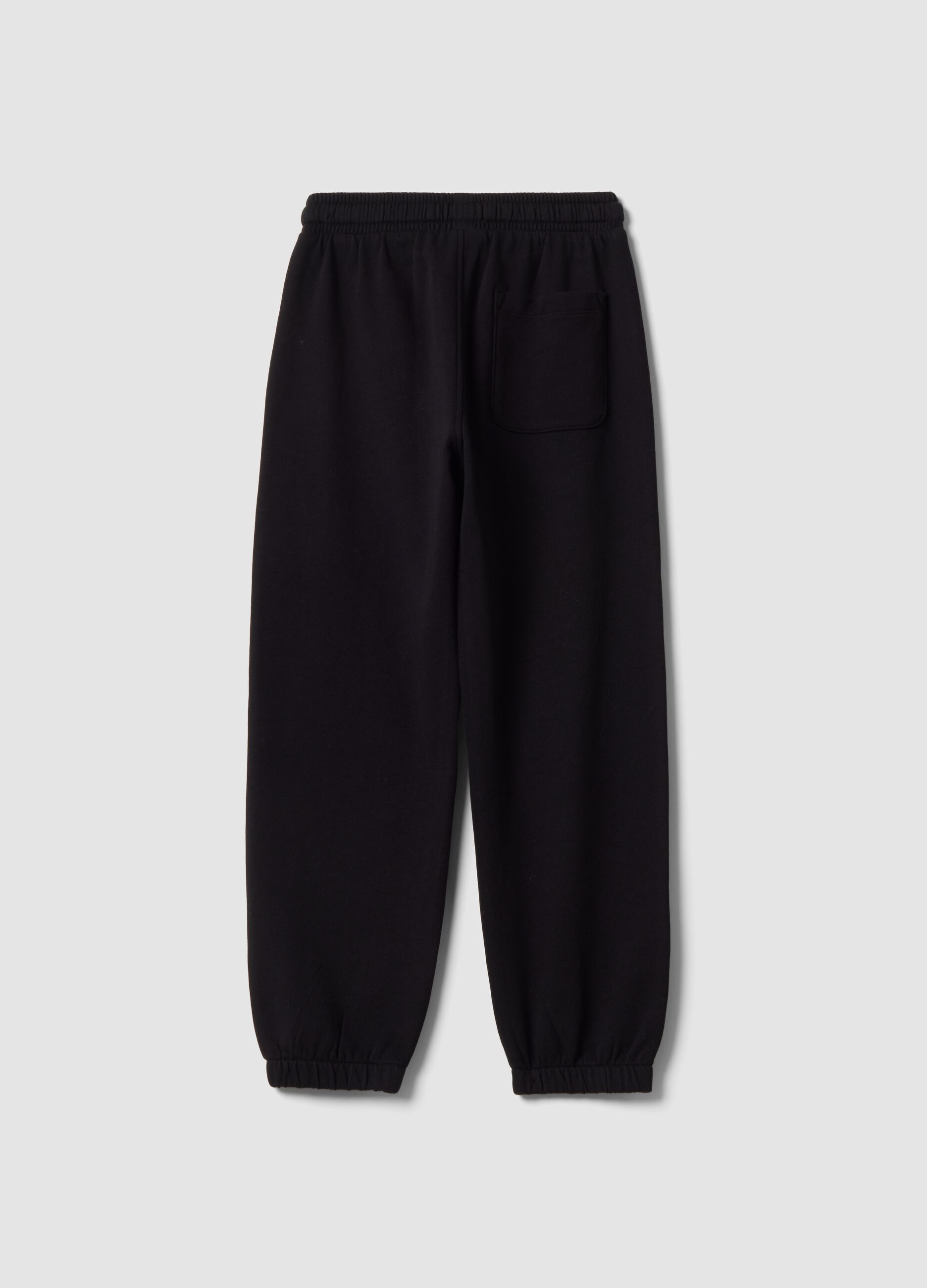 Pantaloni jogger neri in puro cotone organico