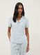 Multicolour pure viscose pyjama shirt, regular fit with design_1