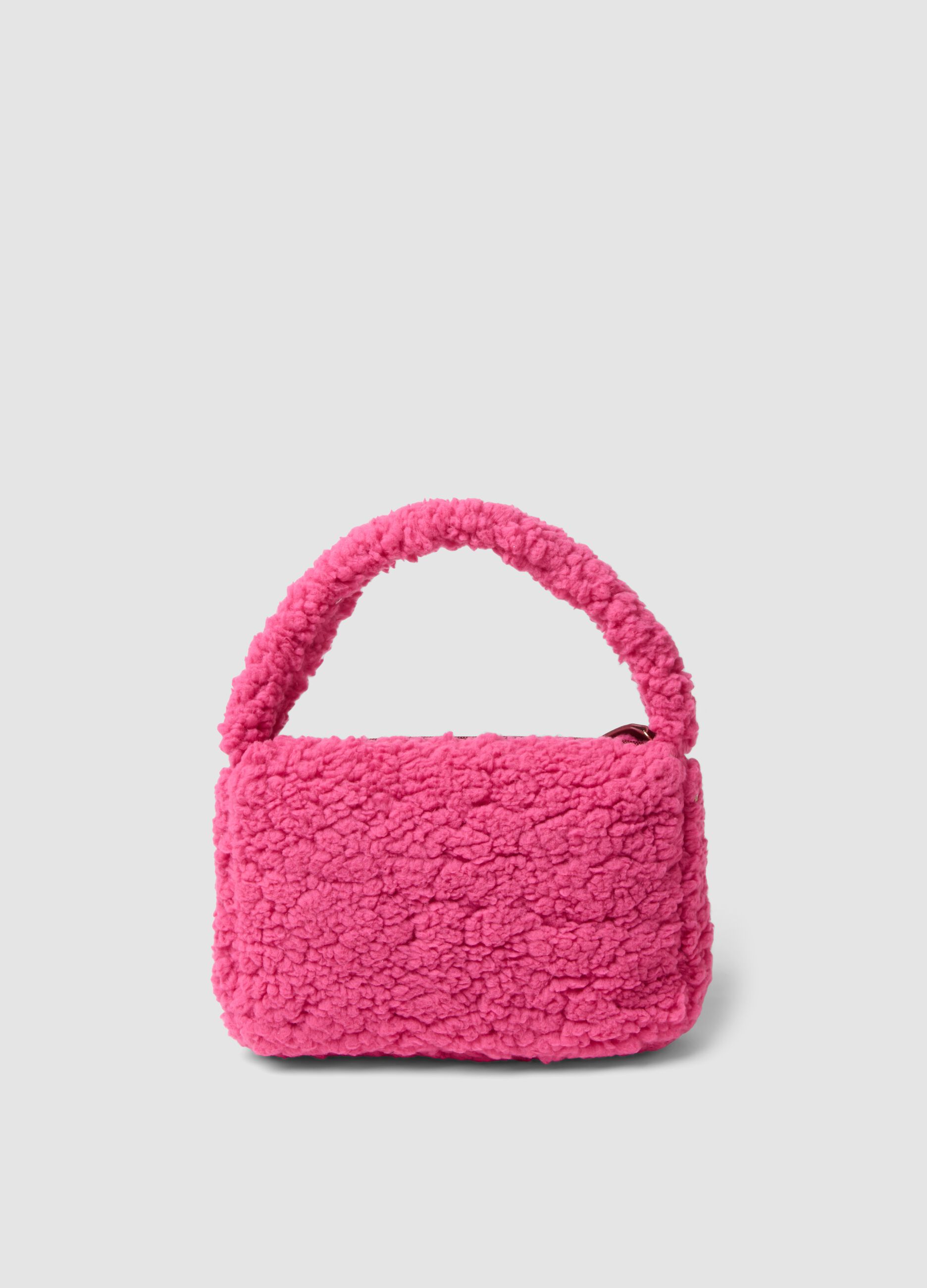 Pink bag with short handle