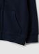 Blue hooded sweatshirt in pure organic cotton for boys, regular fit_3