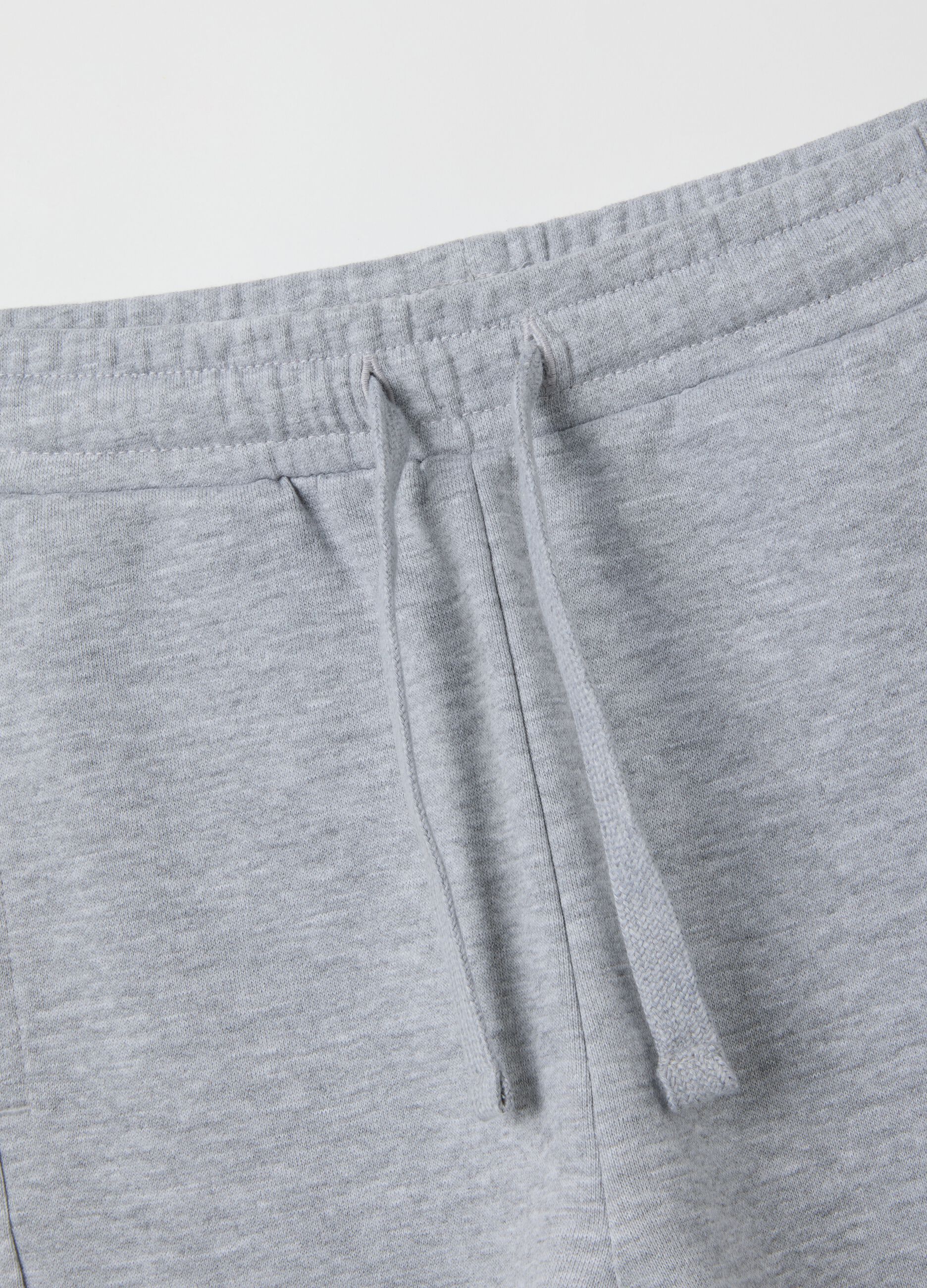 Kids grey cotton jogger trousers regular fit