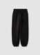 Black cotton-blend joggers with elasticated waist, regular fit_4