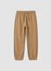 Pantaloni jogger marroni in puro cotone organico_0