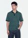 Polo verde in puro cotone a righe regular fit_0