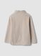 Beige crew-neck sweatshirt with zip_2
