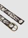 Brown pure cotton belt with floral embroidery_1
