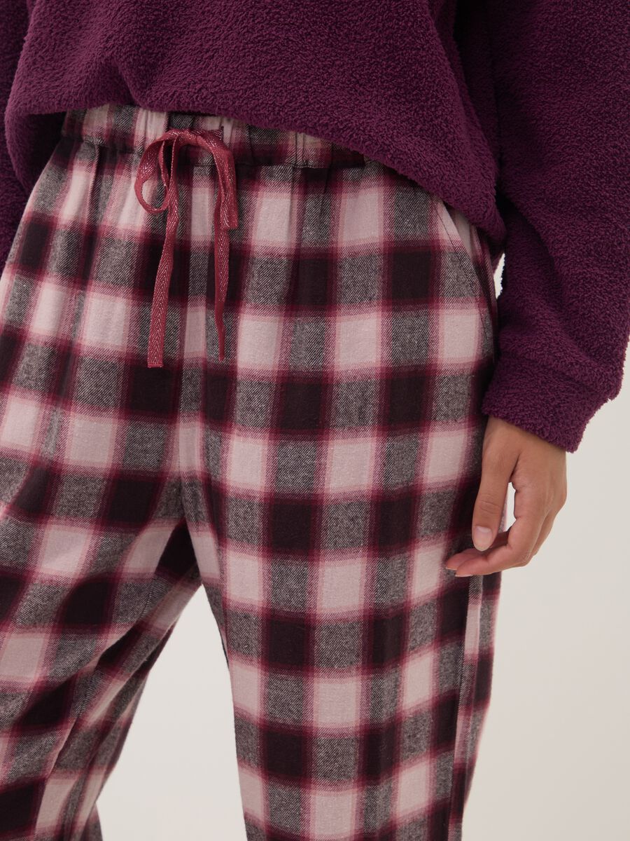 Multicolour checked organic cotton pyjama bottoms_3