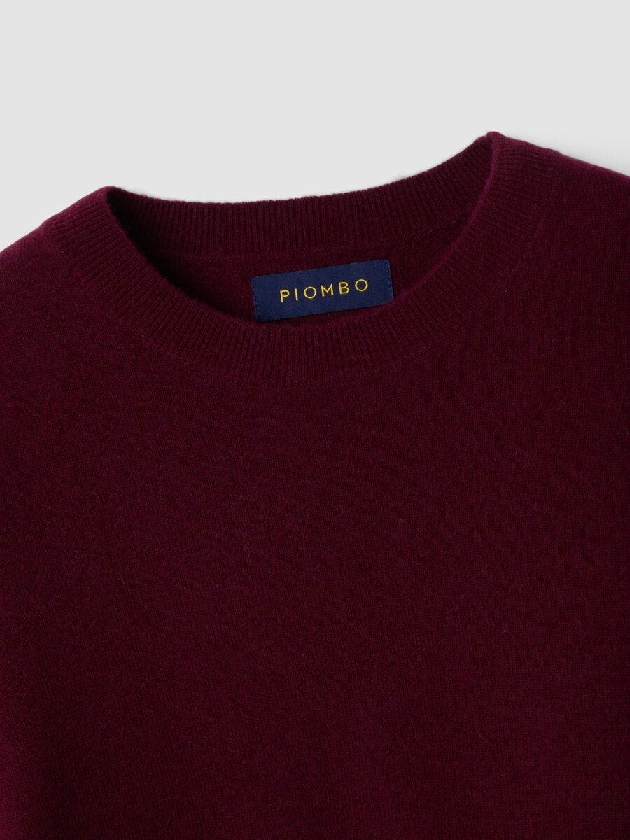 Maglia rossa in pura lana a girocollo_1