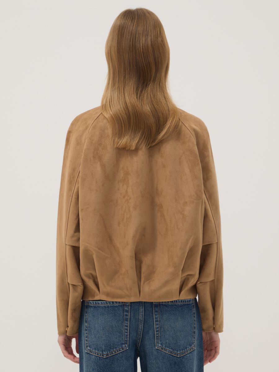 Beige regular-fit jacket with zip and buttons_3