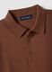 Polo marrone in misto cotone e cashmere a maniche lunghe regular fit_1