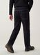 Jogger nero in misto cotone e viscosa con vita elasticizzata per bambino_3