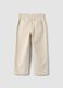 Pantaloni bianchi in twill di cotone elasticizzato regular fit_1