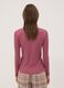 Purple organic cotton pyjama top with Henley neckline_3