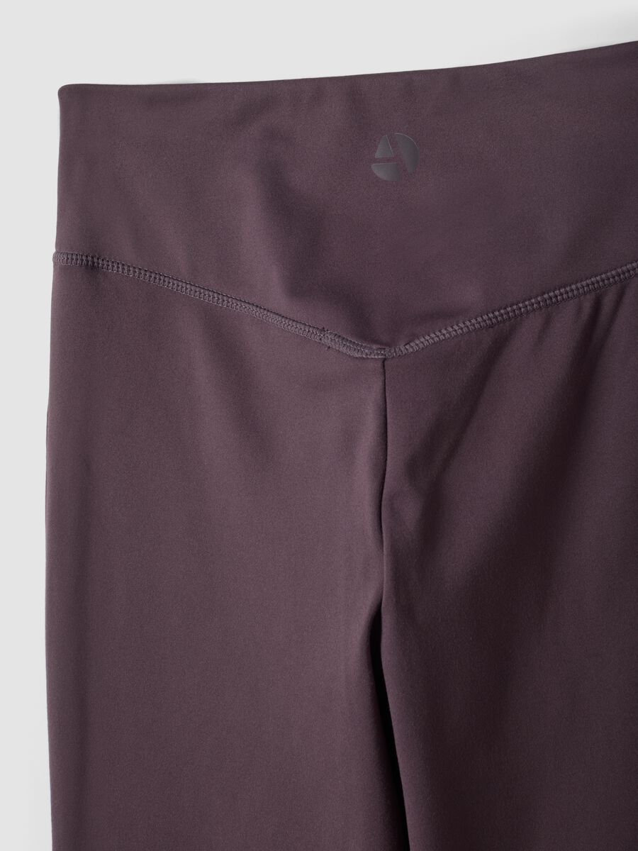 Purple flared leggings in breathable stretch fabric ALTAVIA STUDIO_9