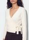 White wrap cardigan with deep V-neck_2
