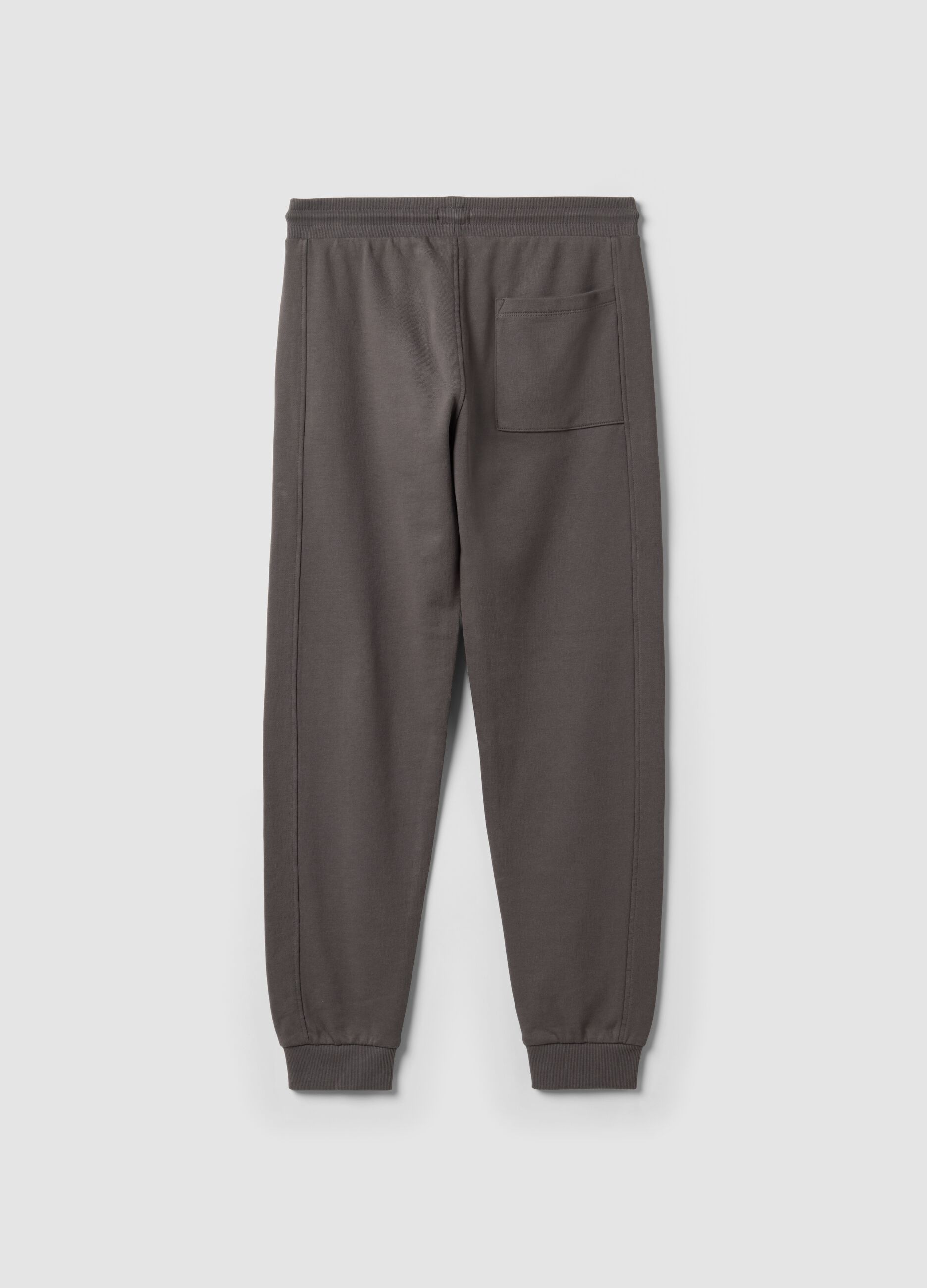 Grey organic cotton jogger trousers