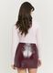 Red Vinyl Mini Skirt with Regular Fit_2