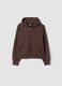 Dark brown pure organic cotton crew-neck sweatshirt_0