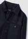 Blue wool-blend shacket with buttons and four pockets_1