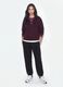 Pantaloni jogger neri in misto cotone con coulisse_0