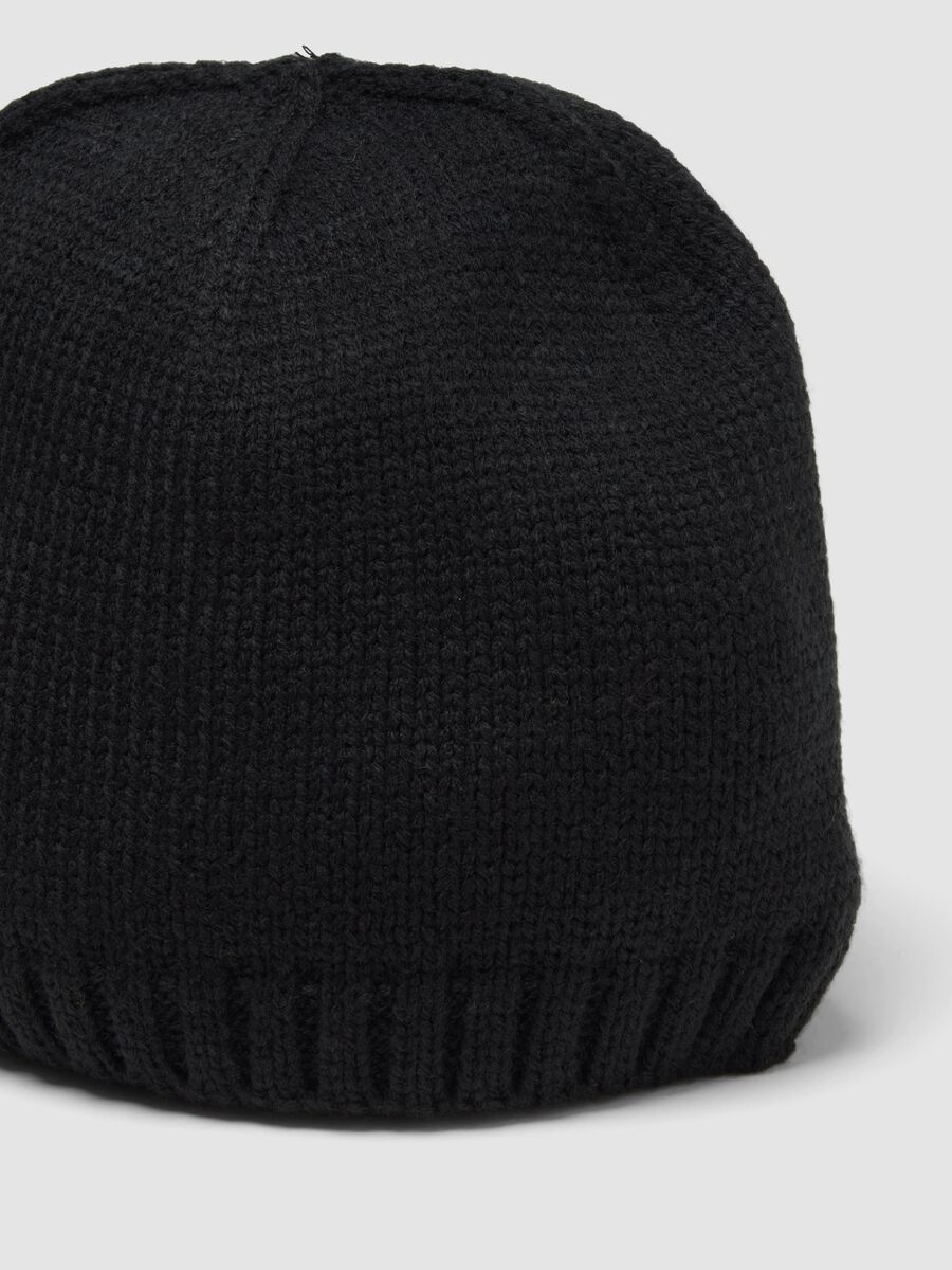 Black ribbed beanie_2