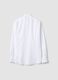 White slim-fit pure cotton shirt with cutaway collar_5