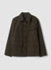 Brown, olive green and navy wool-blend blazer_0
