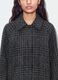 Cappotto grigio in misto lana a fantasia pied de poule_2
