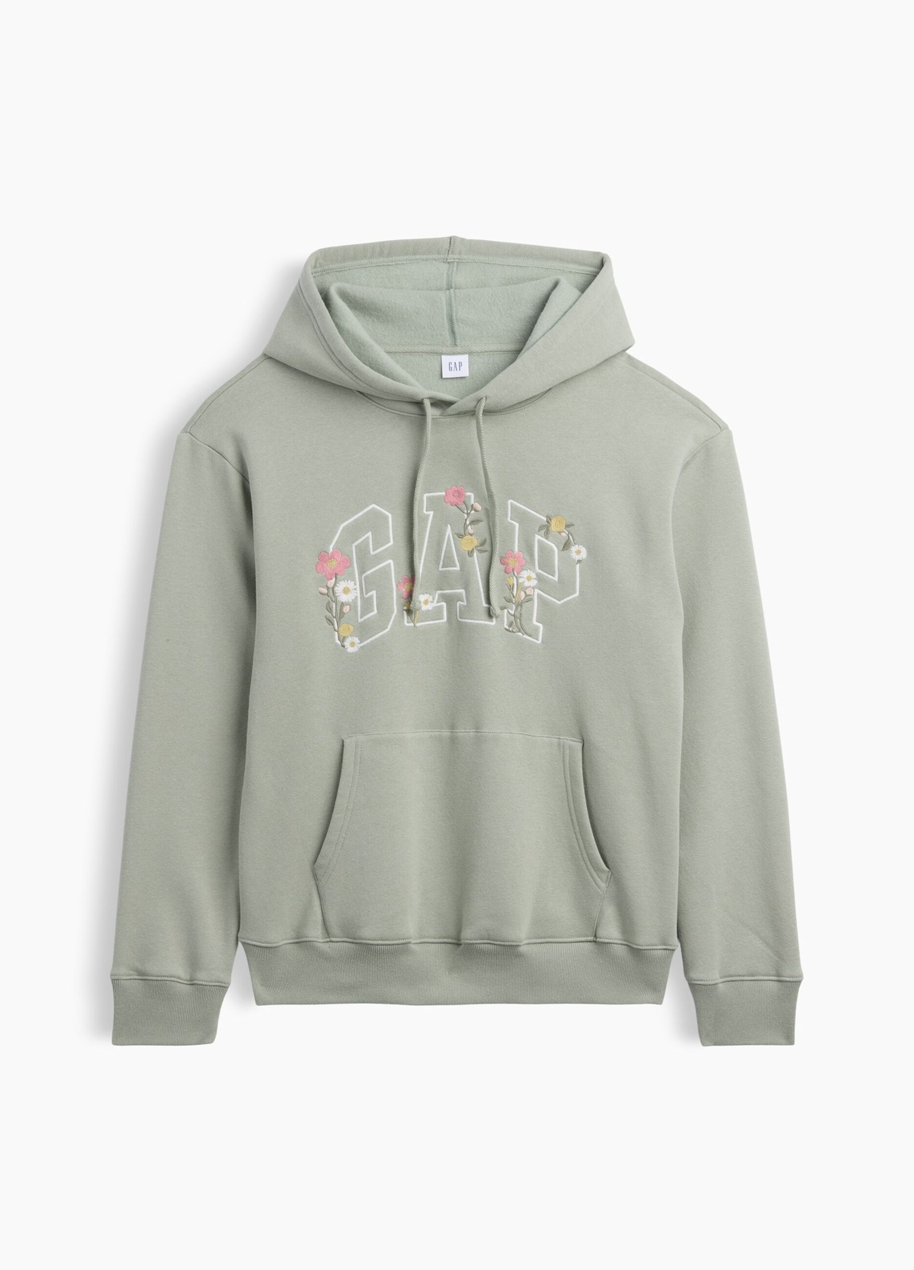 Green cotton-blend hoodie with embroidered GAP logo