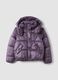 Piumino viola con cappuccio e chiusura zip_0