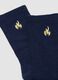 Blue stretch-cotton sports socks with embroidered logo_1