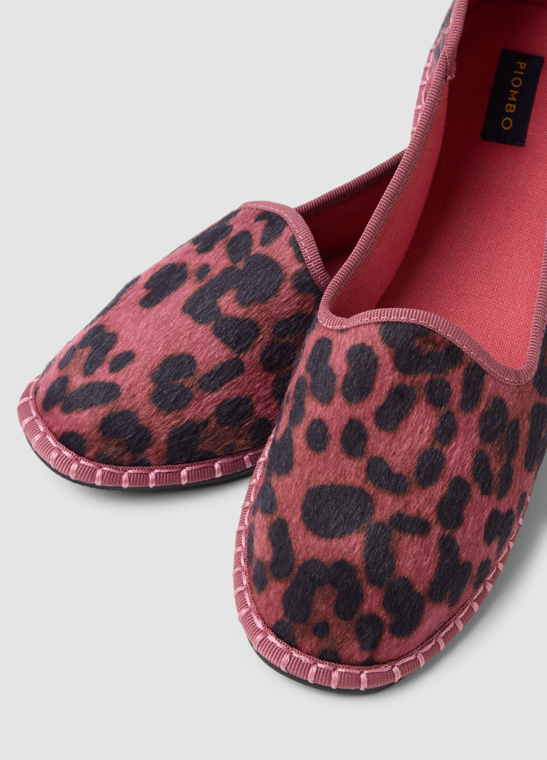 Ballerine rosa classiche con fantasia animalier