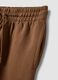 Brown cotton-blend joggers with elasticated waist, regular fit_5