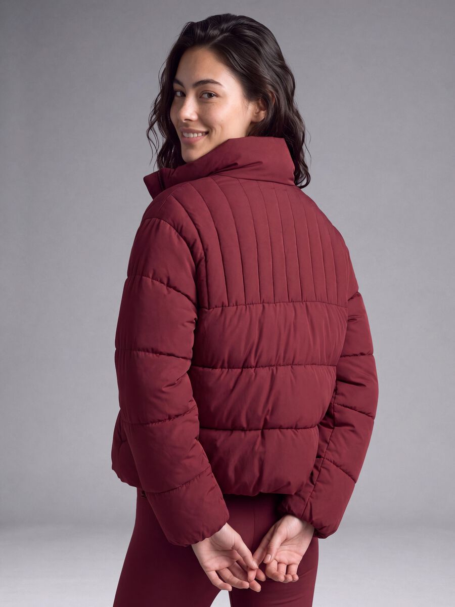 Red padded jacket with zip and high neck ALTAVIA STUDIO_2