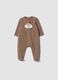 Tutina marrone chiaro in puro cotone organico_0