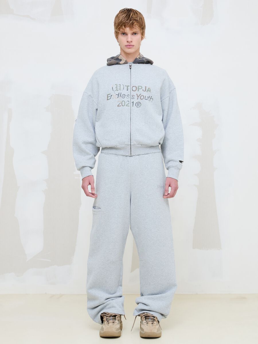 Grey Melange Sweatpants_4