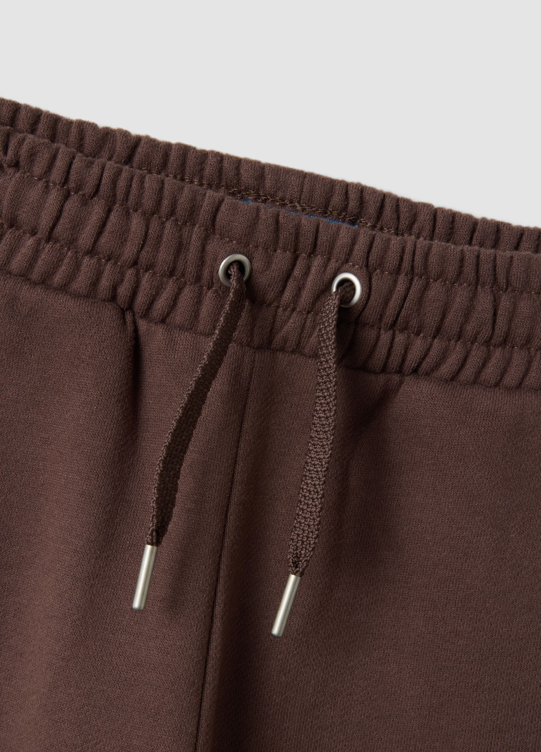Brown trousers in pure organic cotton