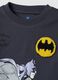 Blue pure cotton Batman print oversized T-shirt_2