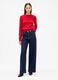 Red Cotton and Acrylic Blend Pullover_2