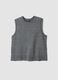 Grey marl wool-blend crew-neck vest_0