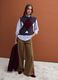 Grey jacquard wool-blend crew-neck gilet, regular fit_2