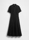 Short Sleeve Black Cotton Dress_4